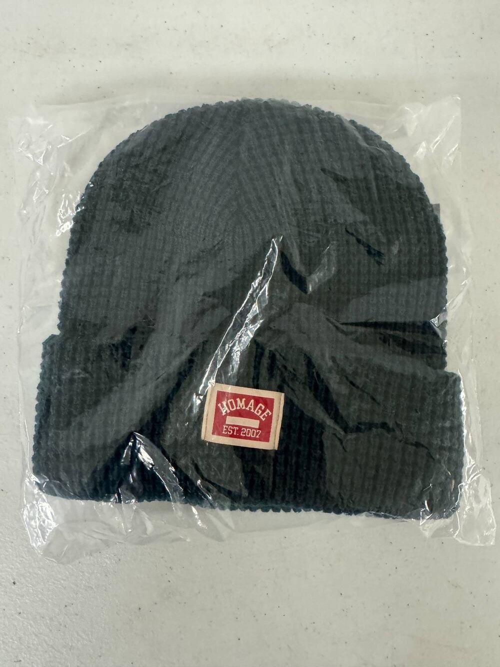 Homage Ribbed Knit Beanie Hat One Size Pine Green Winter Cap HM4018412